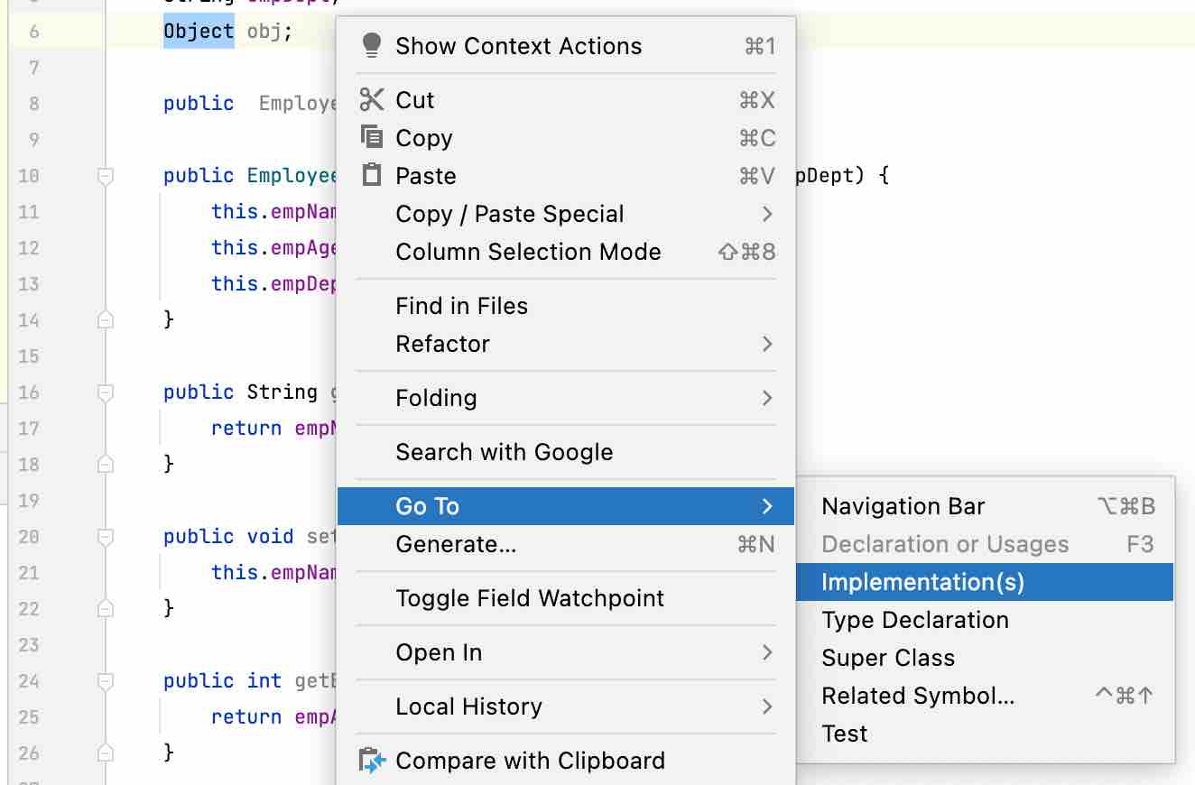 How to view Object class implementation using IntelliJ